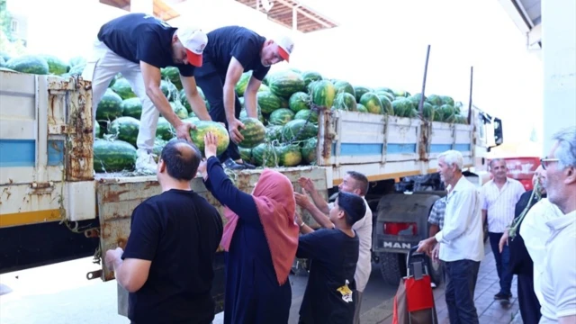 Acıpayam’da kavun-karpuz üreticisine Büyükşehir desteği — Fotoğraf 6