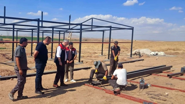 Kırşehir’de Meralara Hayvanlar İçin Gölgelik Kuruluyor