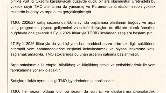 TMO Arpa Satışına Başladı: İlk Etapta Besiciler Hedefte — Fotoğraf 1