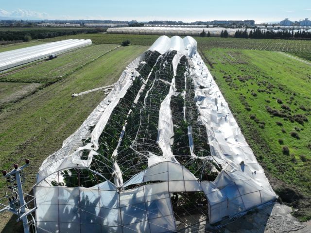 Antalya Büyükşehir, Manavgat’taki hortum sonrası seralarda hasarı inceledi