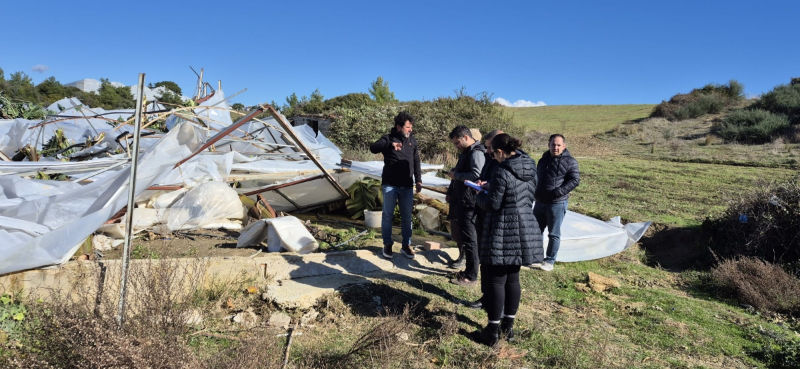 Antalya Büyükşehir Belediyesi Manavgat’ta hortum hasarını inceledi