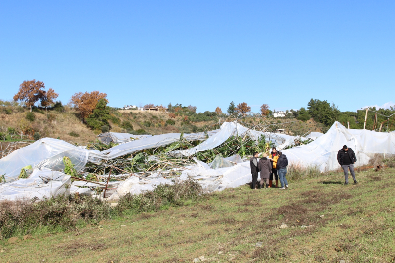 Antalya Büyükşehir Belediyesi Manavgat’ta hortum hasarını inceledi