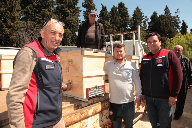 Çanakkale’de yangından etkilenen arıcılara kovan desteği
