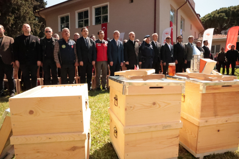 Çanakkale’de yangından etkilenen arıcılara kovan desteği
