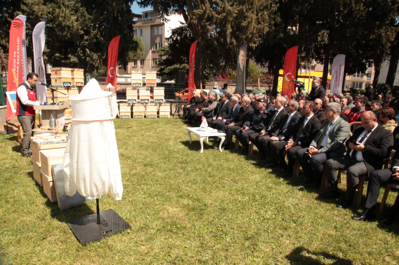 Çanakkale’de yangından etkilenen arıcılara kovan desteği
