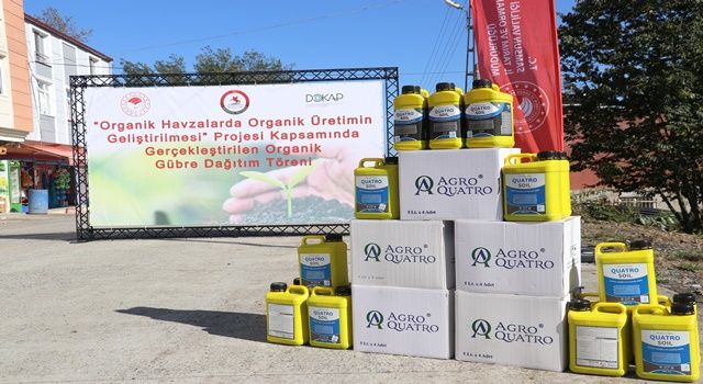 Çarşamba'da Organik Üretimin Geliştirilmesi Projesi Kapsamında Organik Gübre Dağıtıldı