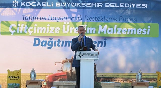 Kocaeli Büyükşehir Belediyesinden Üretim Malzemesi Desteği