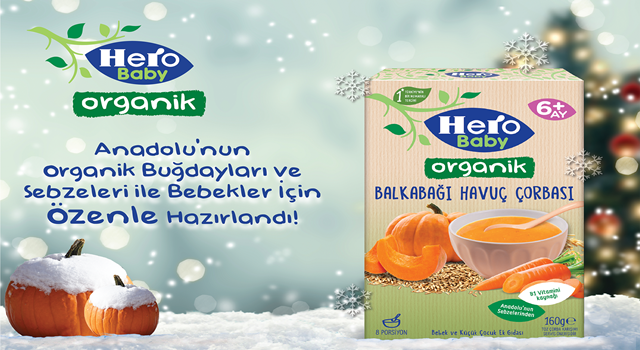 Hero Baby Organik Balkabağı Havuç Çorbası, bebeklerin sağlıklı gelişimi için en büyük dostlarından biri oluyor