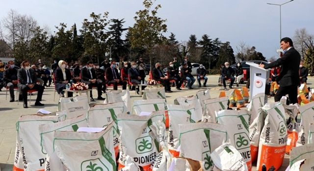 Yalovalı Çiftçilere Yem Bitkileri Ve Yağlık Ayçiçeği Tohumu Dağıtıldı