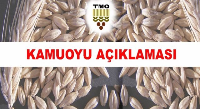 TMO'dan Kamuoyu Açıklaması