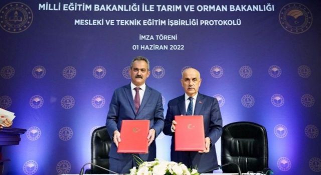 Tarım ve Orman Bakanlığı İle Mesleki ve Teknik Eğitimde Ortak Yönetim Modeli Protokolü İmzalandı