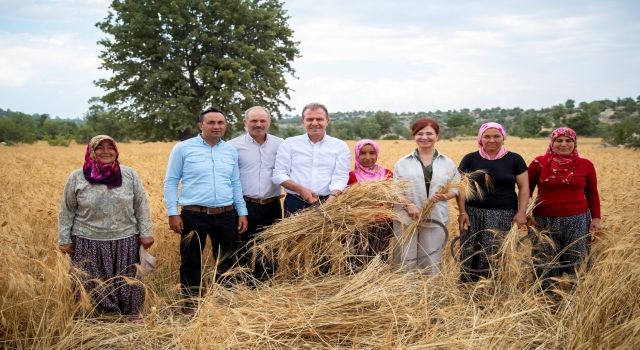 Başkan Seçer Atalık Sarı Buğday Hasat Töreni’ne Katıldı