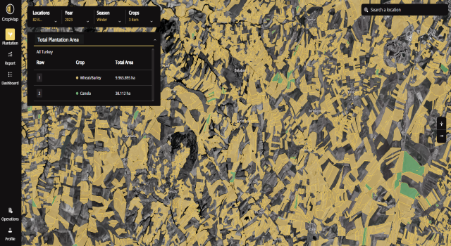 Doktar, CropMap Teknolojisi ile 2023 ekim alanları ve rekolte bilgilerini açıkladı