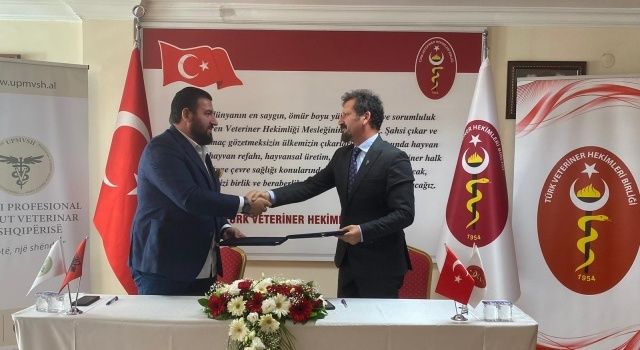 Türk Veteriner Hekimleri Birliği ile Arnavutluk Veteriner Hekimleri Odası Arasında İş Birliği Protokolü İmzalandı