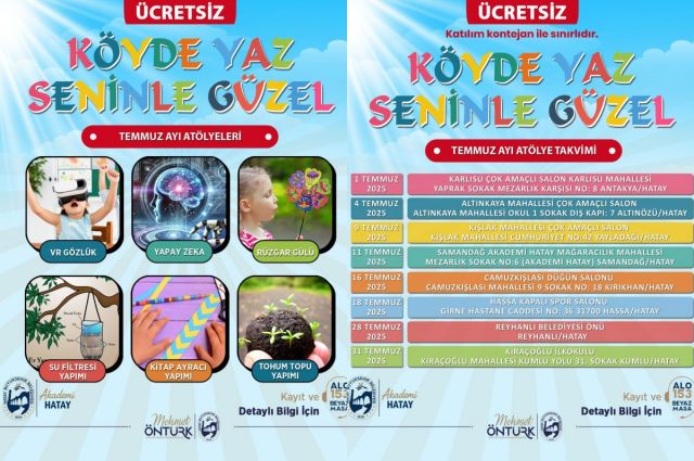 Hataylı Çocuklara 'Köyde Yaz Seninle Güzel' Etkinlikleri Başladı