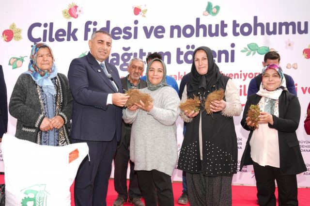 Adana Büyükşehir Tufanbeyli’de 70 Bin Fide, 20 Ton Nohut Dağıttı