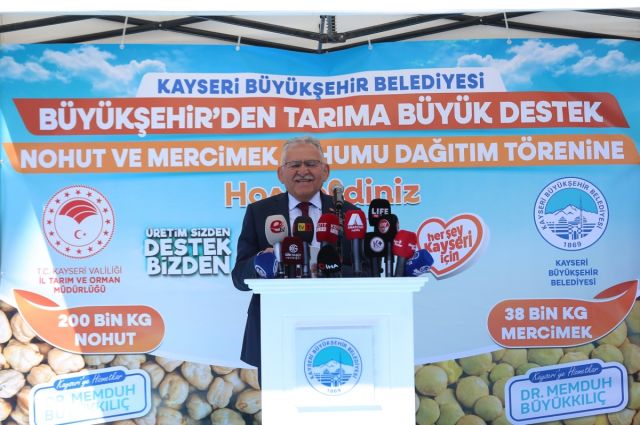 Kayseri Büyükşehir’den 360 ton tohum desteği