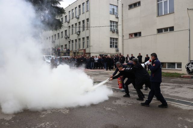 Samsun İl Tarım ve Orman Müdürlüğünde yangın tatbikatı yapıldı