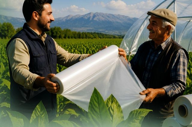 Denizli’de tütün üreticisine sera naylonu desteği