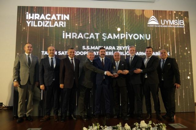 Marmarabirlik UYMSİB Ödül Töreninde İhracat Şampiyonu Oldu