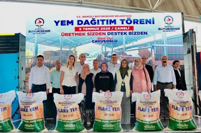 Denizli'de 6.282 yetiştiriciye 32.752 çuval yem desteği verildi