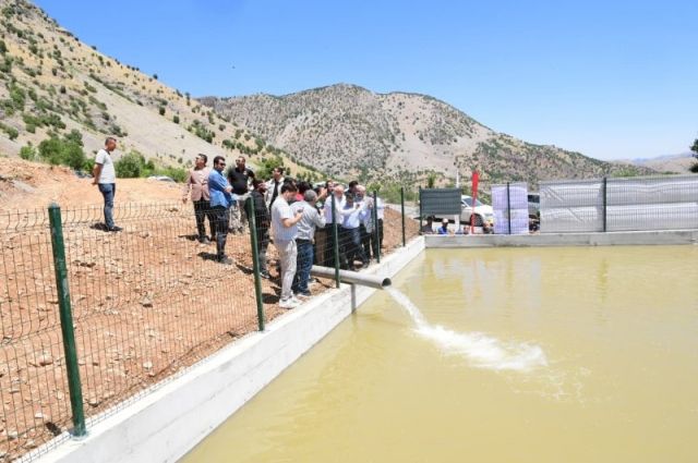 Malatya Büyükşehir Pütürge'de sulama havuzunu hizmete açtı