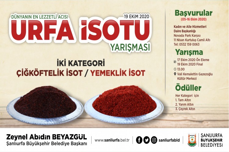 Büyükşehir'den Ödüllü 'Urfa İsotu' yarışması