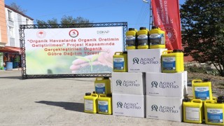 Çarşamba'da Organik Üretimin Geliştirilmesi Projesi Kapsamında Organik Gübre Dağıtıldı