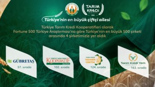 Tarım Kredi Grubu, bu yıl da Türkiye’nin en büyük 500 şirketi arasında
