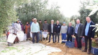 Ahmetli’de Zeytin Emekçilerine Büyükşehir’den Koruyucu Malzeme