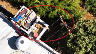 Dicle Elektrik, Siverek’te mısır tarlasındaki kaçak trafoyu dronla tespit etti