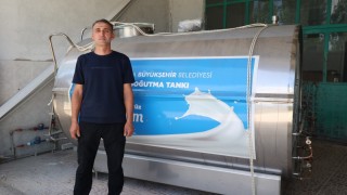 Antalya BB'den Kaş'taki üreticiye süt tankı desteği
