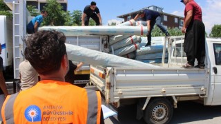 Antalya Büyükşehir Gazipaşa'da sera naylonu desteği verdi
