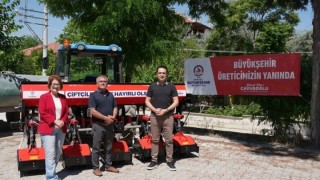 Denizli Büyükşehir’den Bozkurtlu Üreticiye Makine Desteği