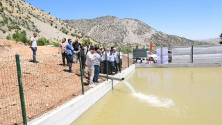 Malatya Büyükşehir Pütürge'de sulama havuzunu hizmete açtı