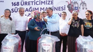 Adana Büyükşehir'den üreticilere 168 süt sağım makinesi