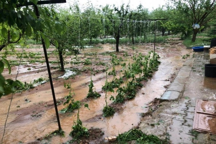 Tokat’ta Dolu Yağışı Etkili Oldu