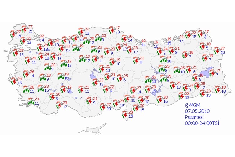 Bir Hafta Boyunca Yurdun Büyük Bölümünde Yağış Bekleniyor