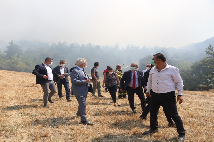 Demirci’deki orman yangını için Nilüfer Belediyesi seferber oldu