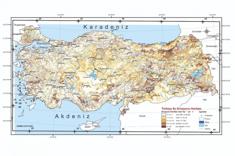 Türkiye’nin Su Erozyon Haritası Güncellendi