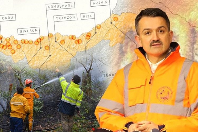 Bakan Pakdemirli: “Karadeniz’de Çıkan 55 Orman Yangınından 38’i Söndürüldü, 15’i Kontrol Altında”